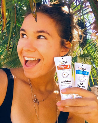 Fantine Gatard avec les gel bérom et linamouv